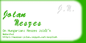 jolan meszes business card